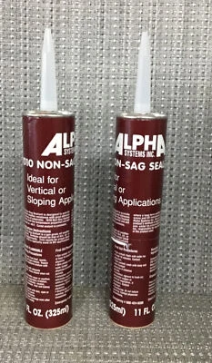 Alpha Systems 1010 Non-Sag RV Lap Sealant White | 2 pack New