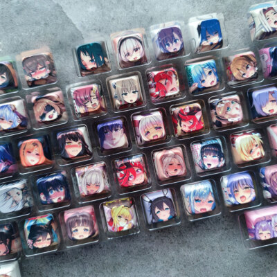 Anime Ahegao Waifu Keycaps XDA PBT For MX Mechanical Keyboards Random Pattern