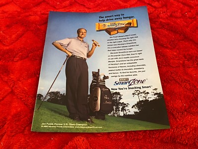 PEEP03 MAGAZINWERBUNG 11X8'' JIM FURYK HERSHEY'S SMART ZONE BARS