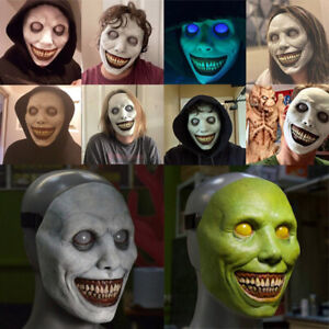 Creepy Halloween Mask Smiling Demon Horror Cosplay Costume Halloween Prop