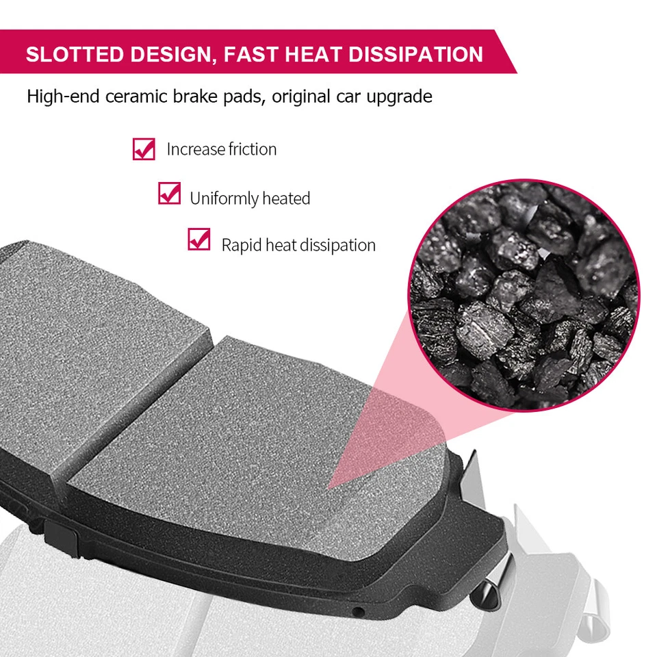 Front And Rear Ceramic Disc Brake Pads For 2003 - 2007 Jeep Liberty - Image 3 of 4