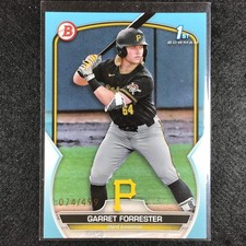 2023 Bowman Draft Mlb Garret Forrester 1st Bowman Base Paper Sky Blue 74/499