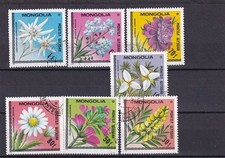 SA07c Mongolia 1979 Flowers used stamps