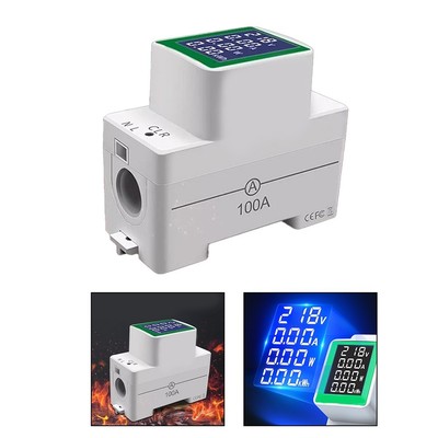 Energie??berwachungsmessger?t AC 50V300V 100A LCD Display zur Strommessung
