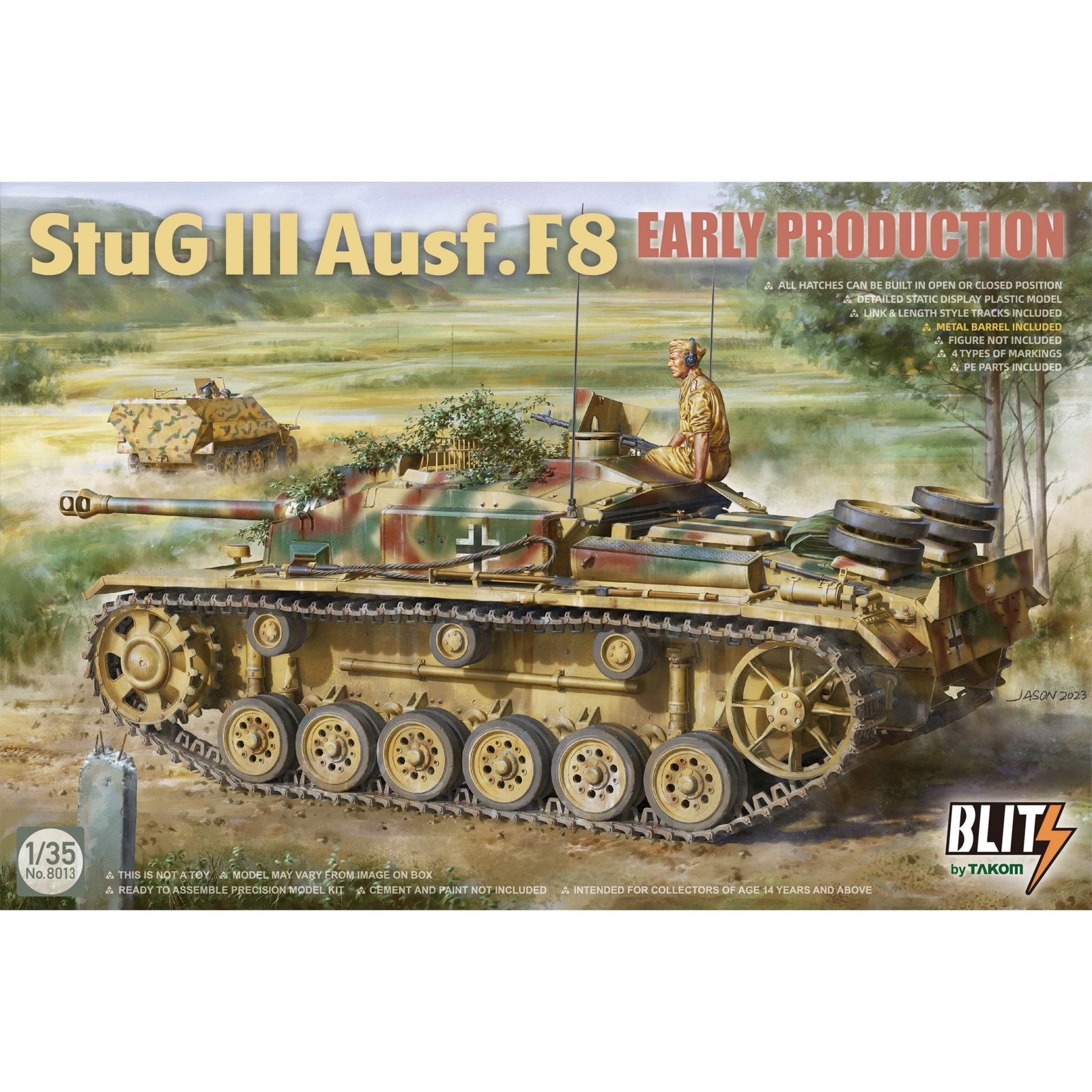 Takom 1:35 StuG III Ausf. F8 Early Production Model Military Kit TAK8013