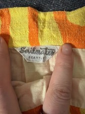 Vintage Sailmates Seattle Terry Cloth Sunburst Shift Dress - Orange/Yellow