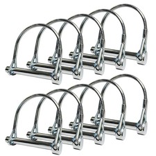 10 Pack, NRJSSCC Trailer Coupler Pin and Locking Pin, 2-1/8"x1/4" Trailer Hitch