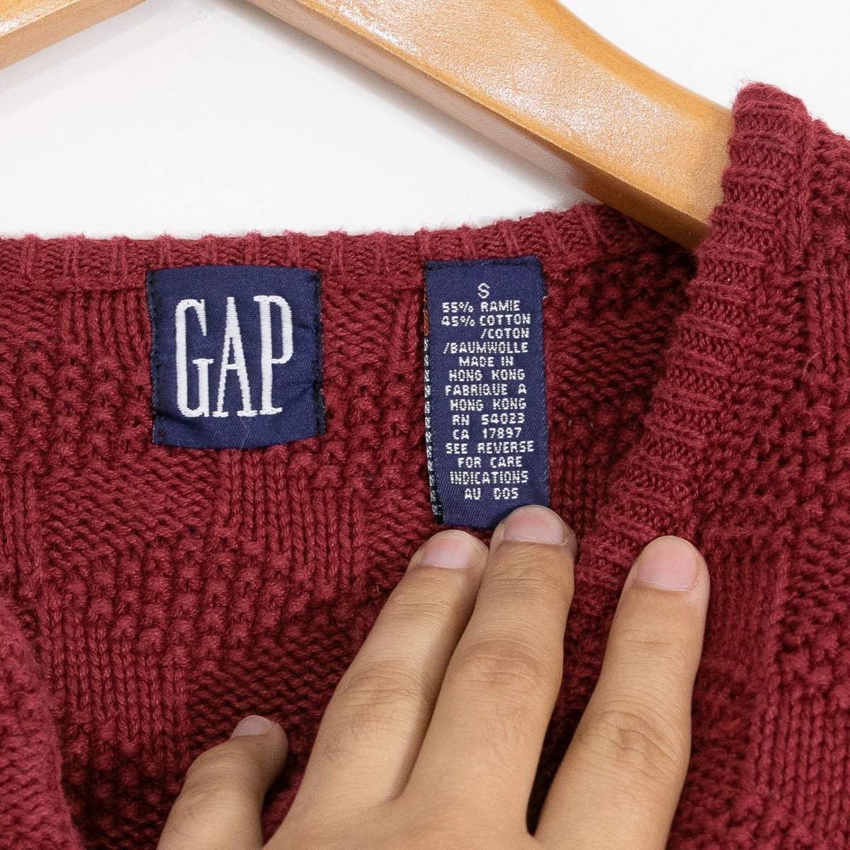 Vintage 90s Gap Textured Cotton Knit Cardigan Sweater Womens Small