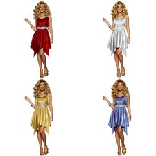 Women Dancewear Carnivals Costume Vacation Dress Sling Outfits Cosplay Rave 80s