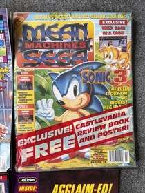 Mean Machines Sega Magazine Job Lot Of 7 Vintage Gaming Magazines and Supplement
