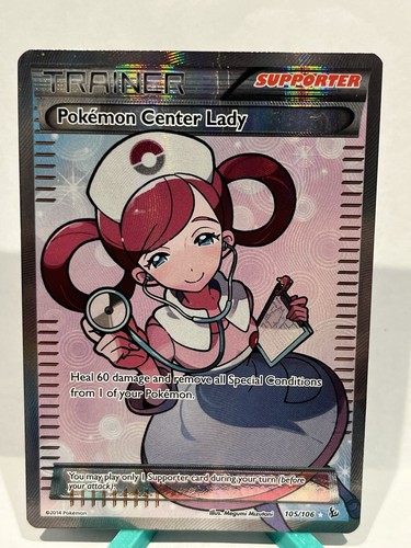 Pokemon Center Lady (105 Full Art) 105/106 Flashfire Holo MP