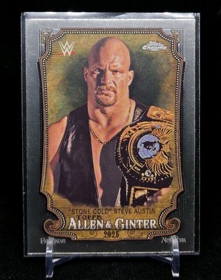 2025 WWE Topps Chrome Stone Cold Steve Austin Allen And Ginter Insert Karte 