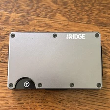 The Ridge Slim RFID Blocking Men's Wallet Money Clip & strap. OPEN BOX