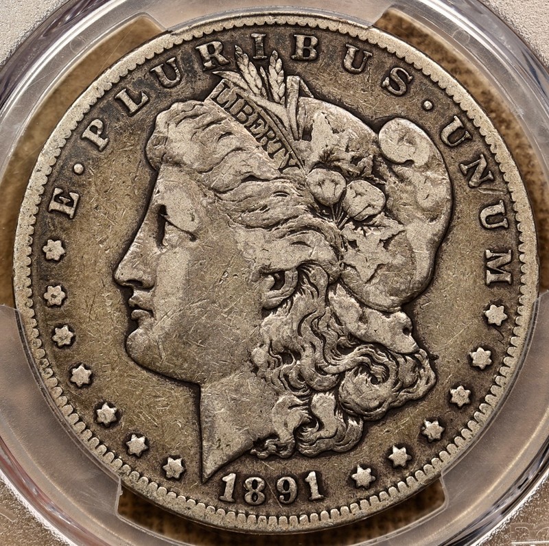 1891-CC Morgan dollar, PCGS VF20, very pleasing, crusty coin DavidKahnRareCoins