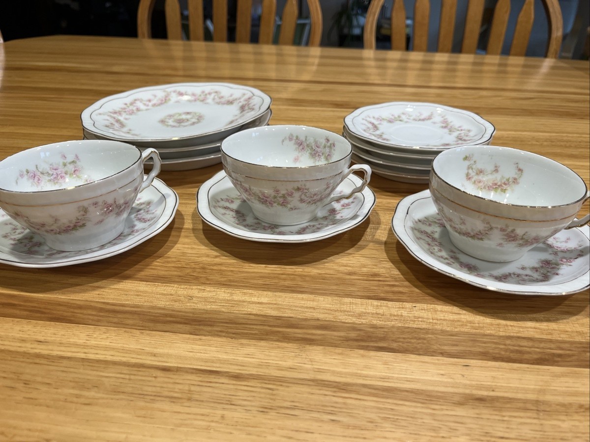 FAIENCERIE DE CHAROLLESフランス製陶器皿セット【ピンク】 Antique z.s. & Co Zeh Scherzer Bavaria Germany Bowls Pattern