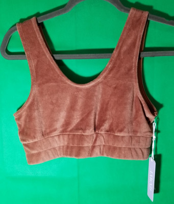 Forever 21 Womens Small Brown Athletic Sports Top Gym Crossfit Lounge Active NWT