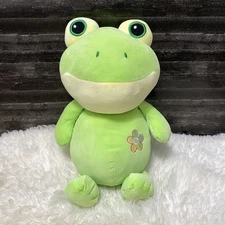 Kaisiyang Green Frog Big Eyes Pink Flower Stuffed Animal Large Plush Retired