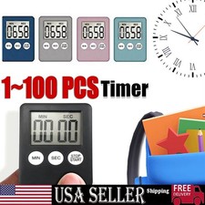 LCD Digital Large Kitchen Cooking Timer Count-Down Up Clock Alarm Magnetic