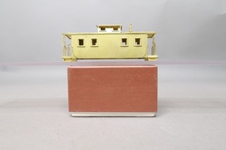 HO / HON3? BRASS WOOD CABOOSE SHELL ONLY NO CHASSIS / TRUCKS / WHEELS AS IS
