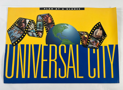 Vintage Universal Studios California Theme Park Universal City Plan Presentation
