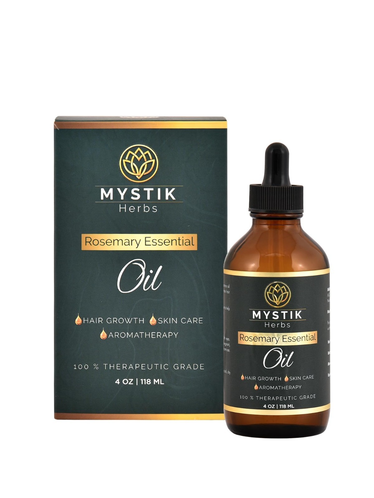 100% Pure Rosemary Essential Oil 4 fl. oz. - Premium Hair Care, Aromatherapy, Di