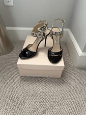 Jimmy Choo Black Snake Heels 38 1/2