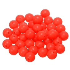 Fishing Beads Glow Soft Plastic Fish Rigs 12 mm for Catfish (500 Pack, Red)