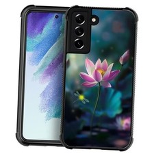 CARLOCA Compatible with Samsung Galaxy S22 Samsung S22 Lotus Flower Dragonflys