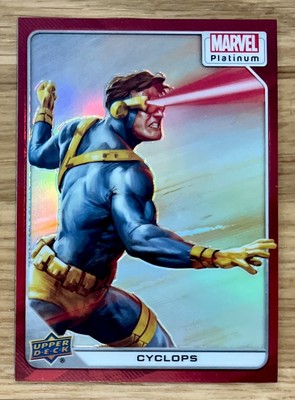 2022 UPPER DECK MARVEL PLATINUM - RED RAINBOW #60 CYCLOPS! NEUWERTIGE KARTE!