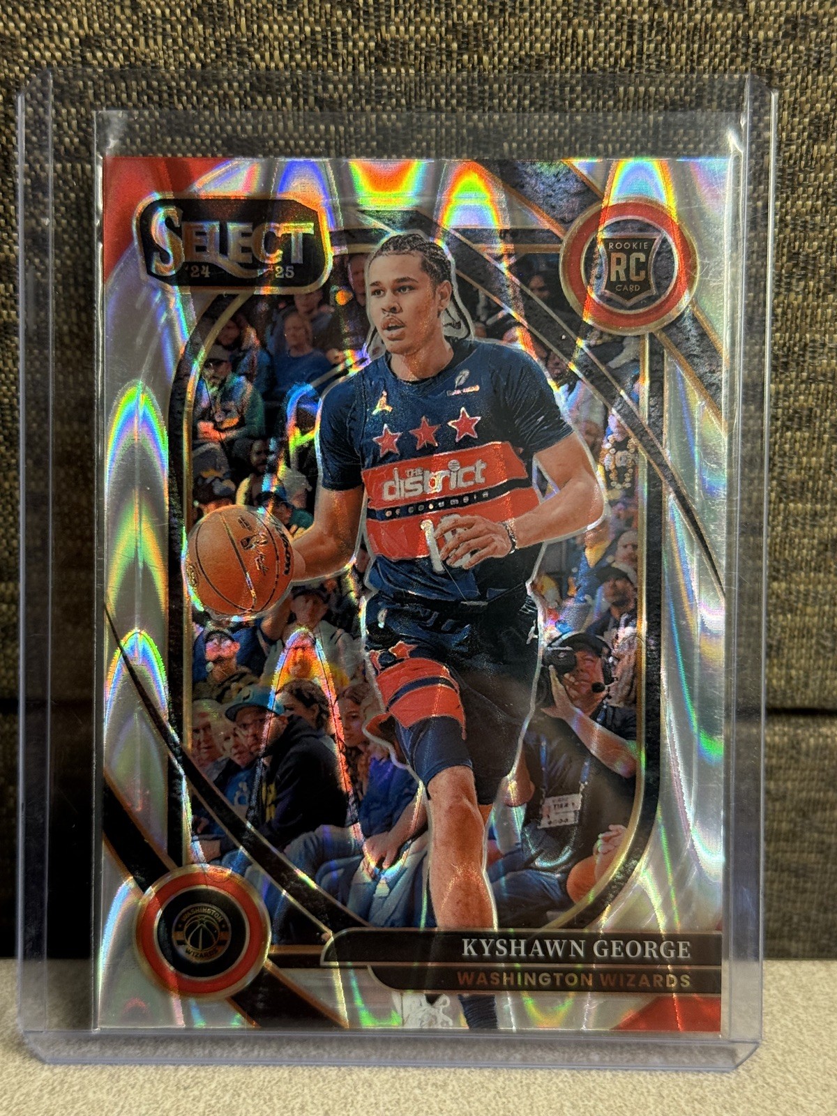 2024-25 Panini-Select - Kyshawn George #285 (RC) [COURTSIDE] - Silver Tectonic