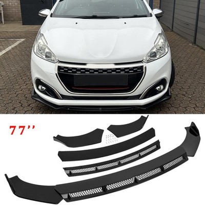 For Peugeot 208 308 508 Gloss Front Bumper Lip Splitter Spoiler Chin Body Kit