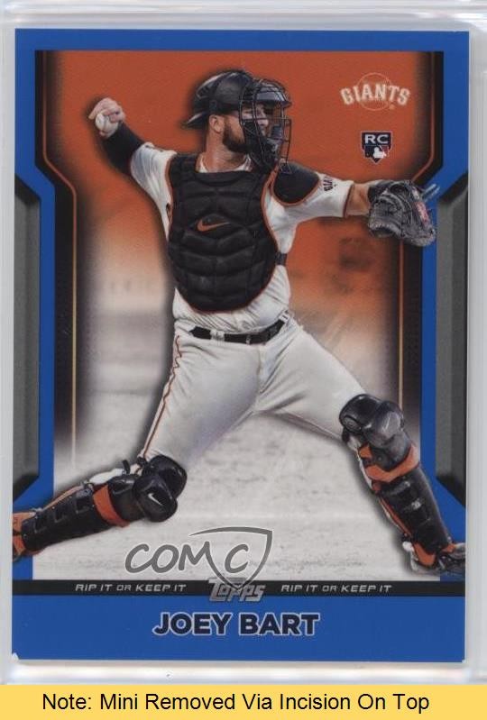 2021 Topps Rip Blue Ripped 6/10 Joey Bart #45 Rookie RC READ 0c6
