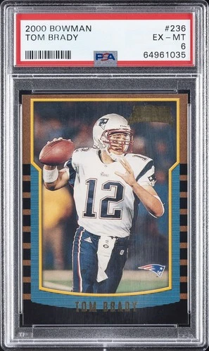 2000 BOWMAN #236 TOM BRADY ROOKIE RC PSA 6