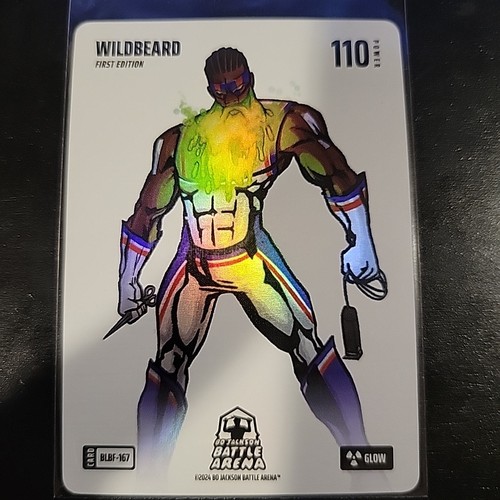 Bo Jackson Battle Arena Wildbeard Blizzard Battlefoil Glow BLBF-167 Near Mint