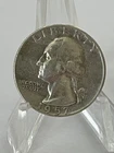 1957 D Washington SILVER Quarter - Circulated - Complete Your Album! # T-5