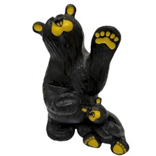 Jeff Fleming BEARFOOTS Humor Mama Bear with Baby 6" Figurine Bic Cubbie