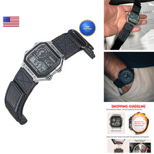 Hemsut 18Mm Tactical Nylon Strap For Casio Watches Quick Release Military Style