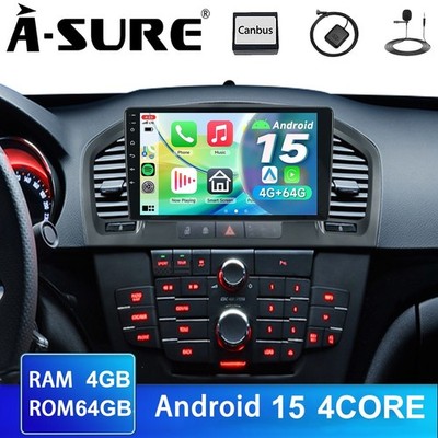 9'' 4+64GB Andriod 15 Autoradio GPS Carplay Navi Für Opel Insignia 2008-2013 SWC