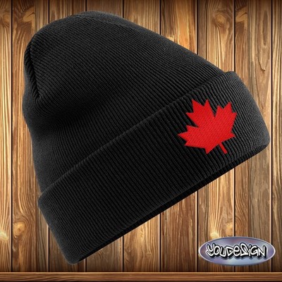 Canada Original Beechfield Beanie Canada Hat Mens Womens Embroidered Never 51