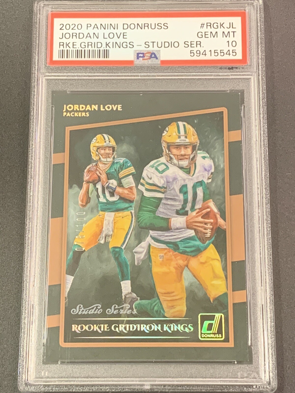 Jordan Love Panini Donruss Gridiron Kings #RGKJL Studio Series-Rookie