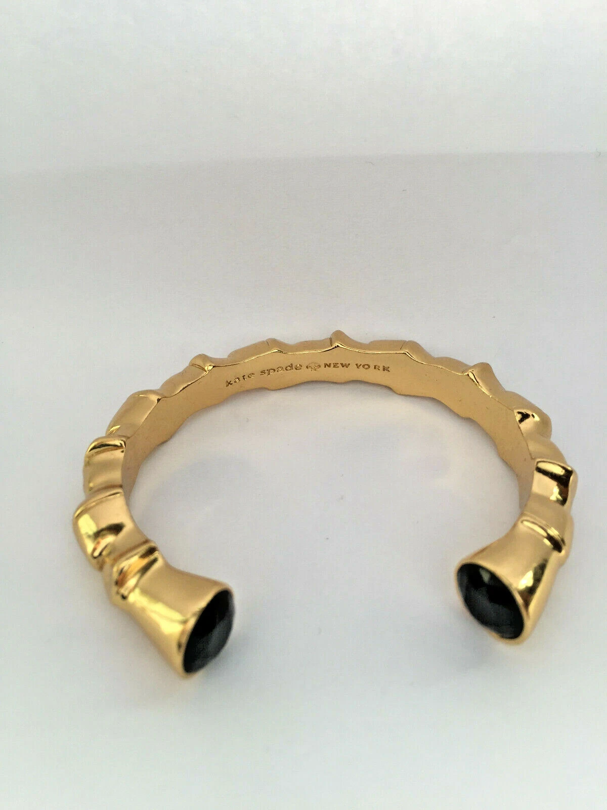 Bracciale Kate Spade New York bambù tono oro cristallo motivo bambù 2 3''