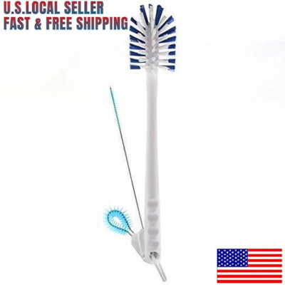 Bottle Cleaning Brush Set Nylon Bristle Long Handled Narrow Versatile Detailed