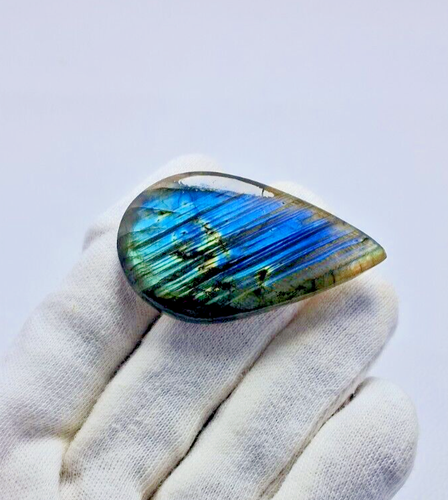 Natural Multi Labradorite Gemstone, Natural Loose Cabochon, Unique Labradorite. - Picture 4 of 5