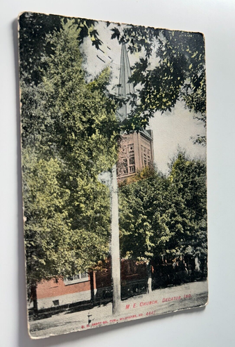M E M. E. Church Methodist Episcopal Decatur Indiana Postcard | eBay