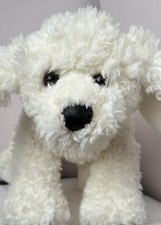 Build A Bear White Realistic Bichon , Terrier Or Poodle Mix Plush Stuffed Dog