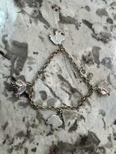 Women  s Italy 925 Sterling Silver Elephant Bracelet