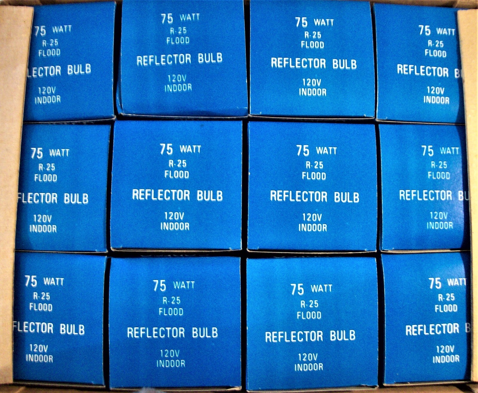 CODECO 75 Watt R25 120V Med. Base Flood Light Bulbs Frosted Reflector BOX 12 NEW
