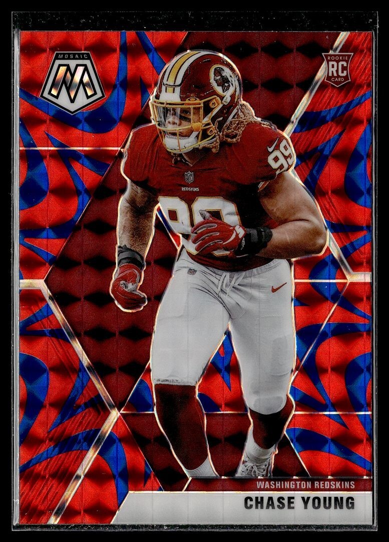 2020 MOSAIC BLUE REACTIVE ROOKIE CHASE YOUNG REDSKINS