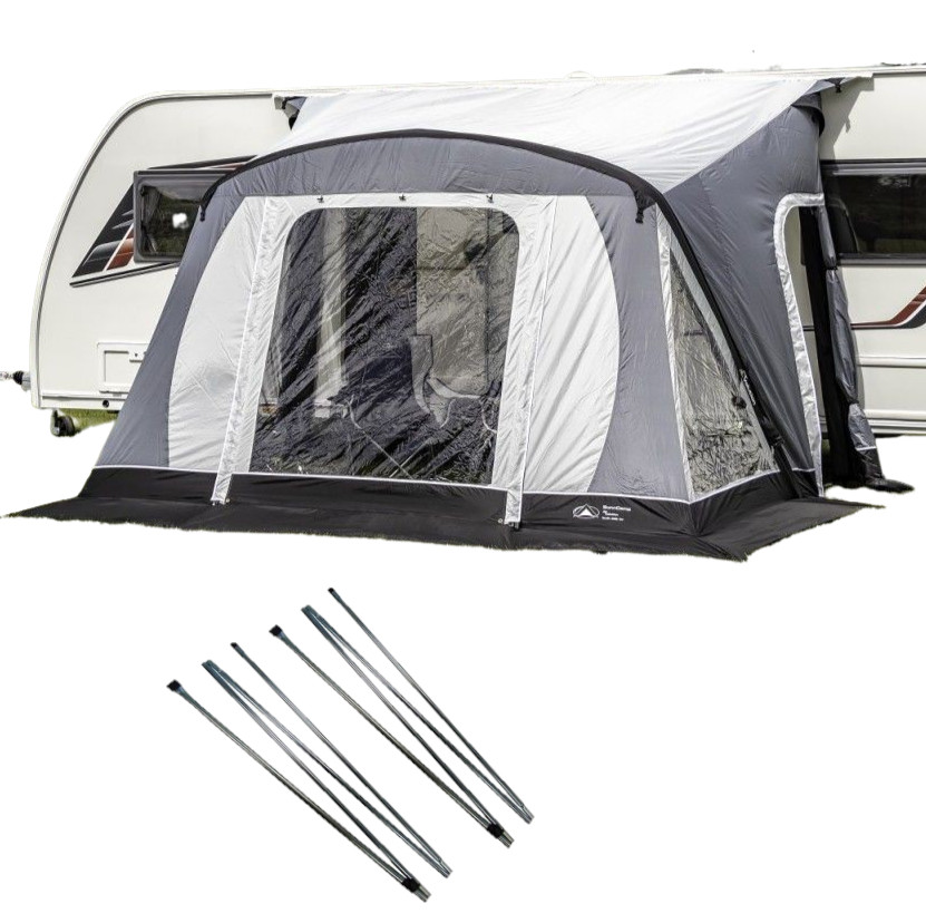 Sunncamp Swift Air 260 SC Inflatable Caravan Awning & Rear Pad Poles Package