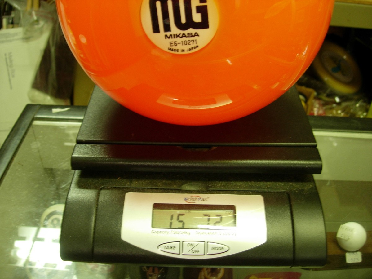 15# 7oz NOS NIB Mikasa MG Acrylic Orange Bowling Ball | eBay